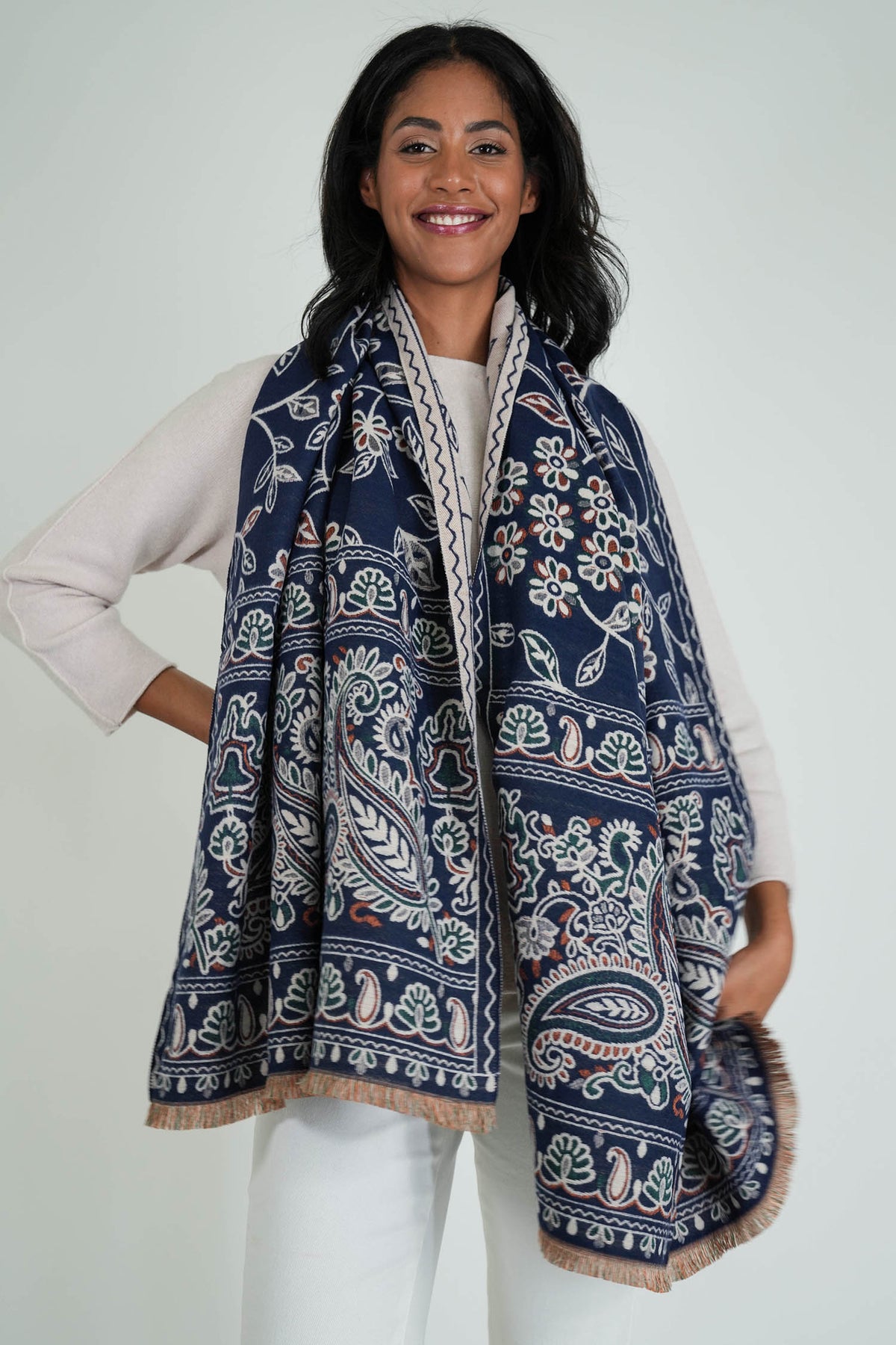 Navy Savannah Scarf