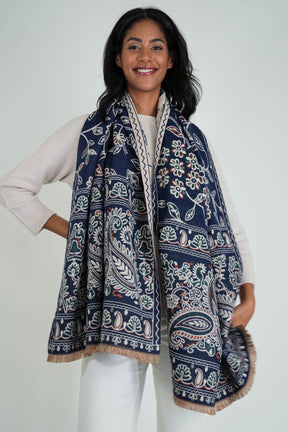 Navy Savannah Scarf