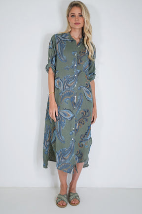 Olive Tatum Linen Dress