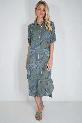 Olive Tatum Linen Dress