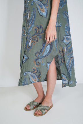 Olive Tatum Linen Dress