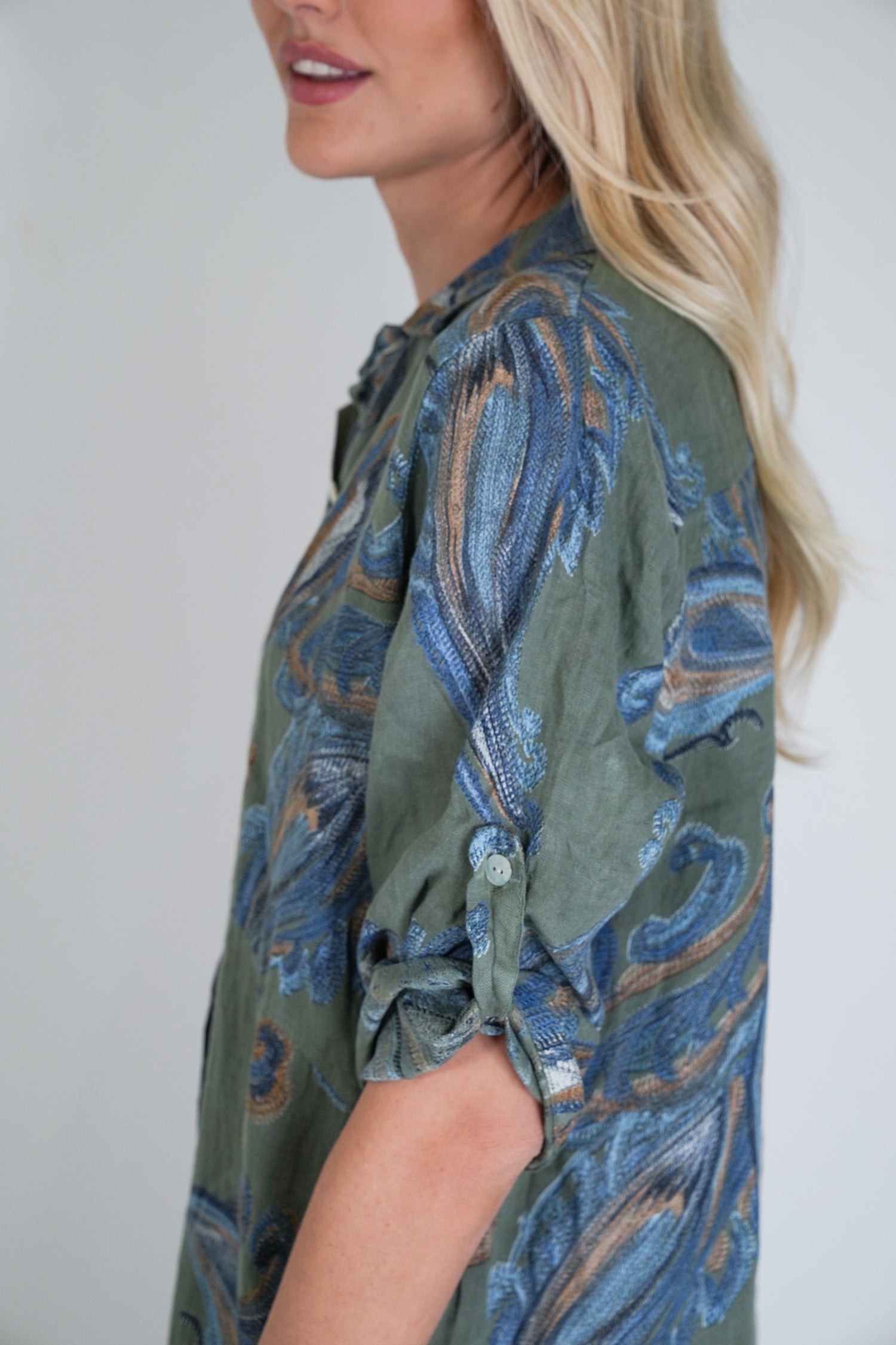 Olive Tatum Linen Dress