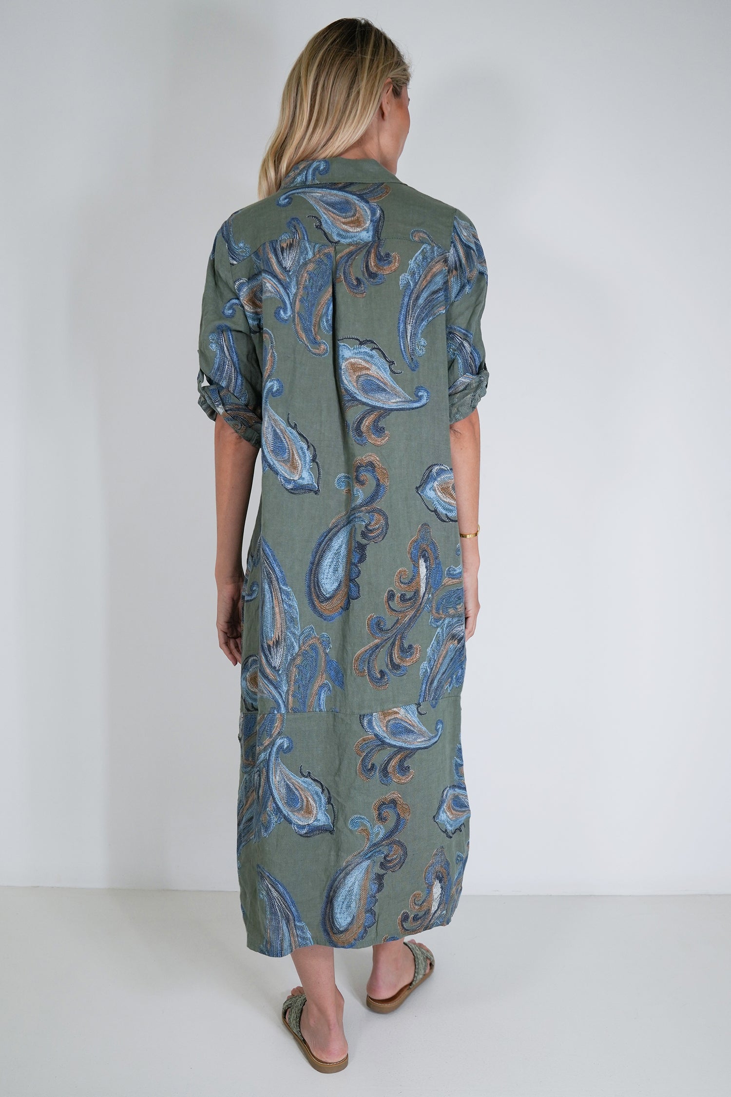 Olive Tatum Linen Dress