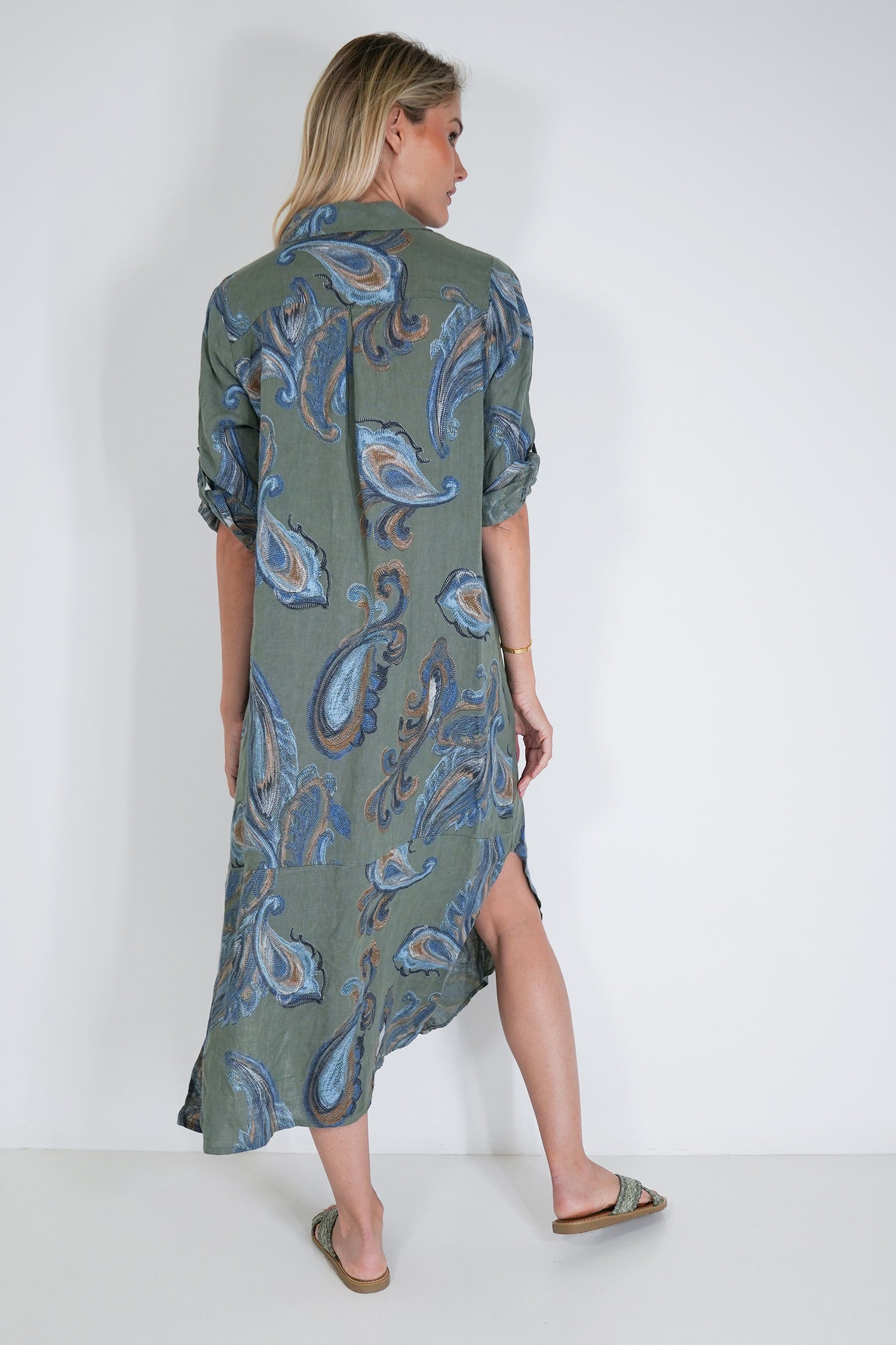 Olive Tatum Linen Dress