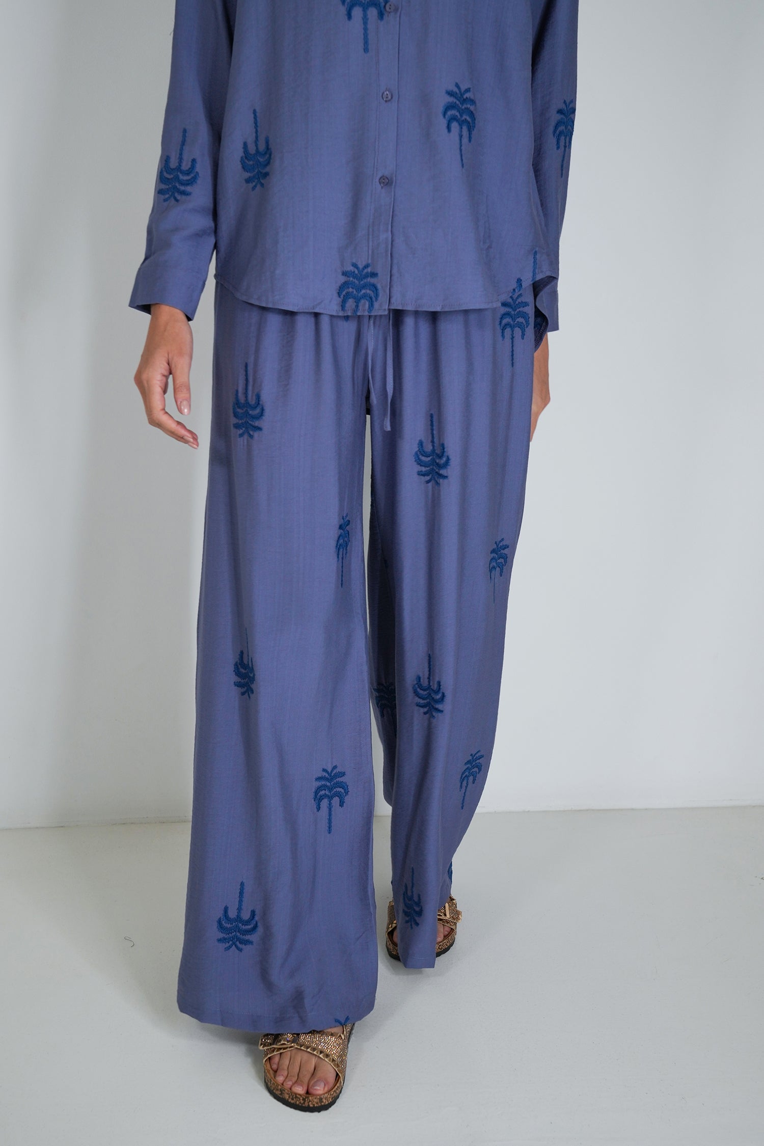 Blue Palm Pant