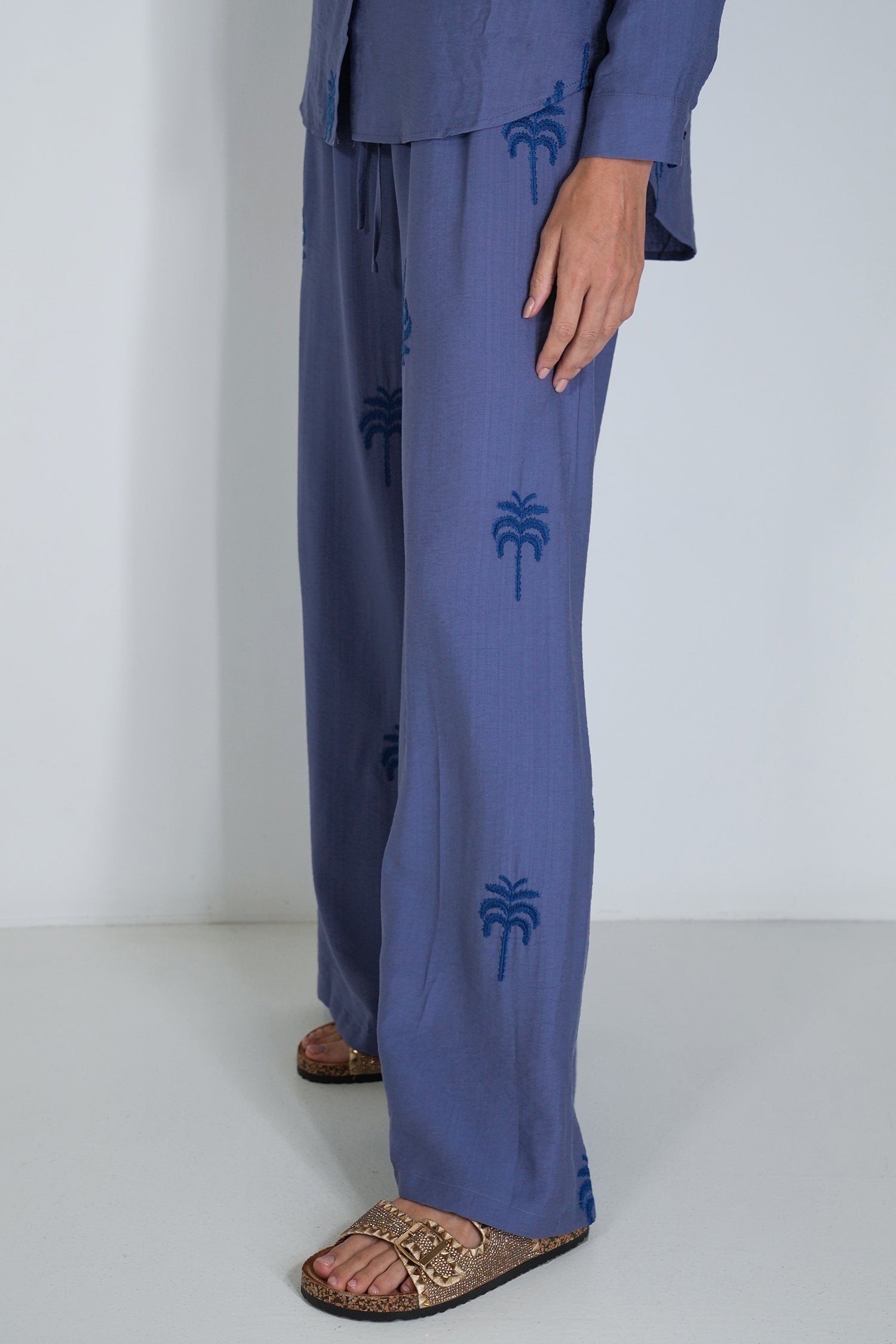 Blue Palm Pant