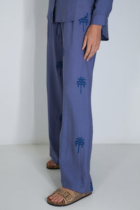 Blue Palm Pant