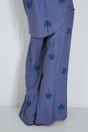 Blue Palm Pant