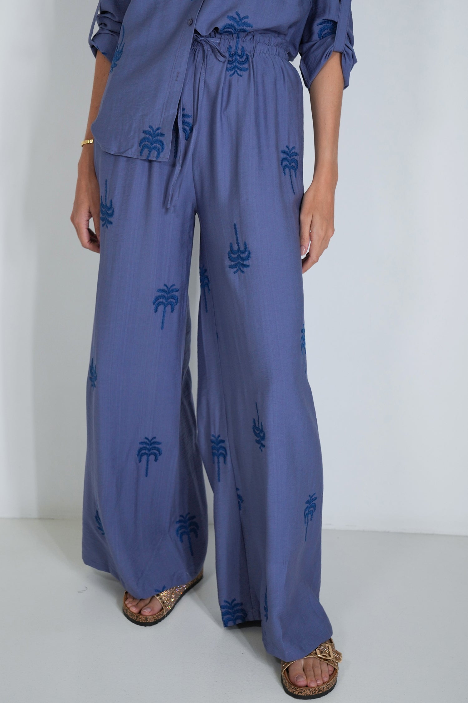 Blue Palm Pant