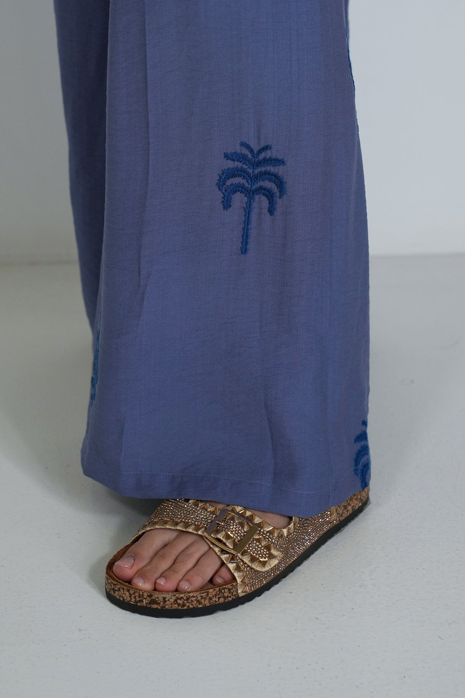 Blue Palm Pant