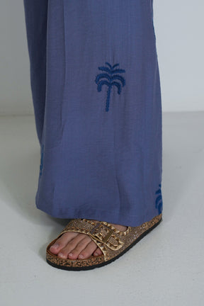 Blue Palm Pant