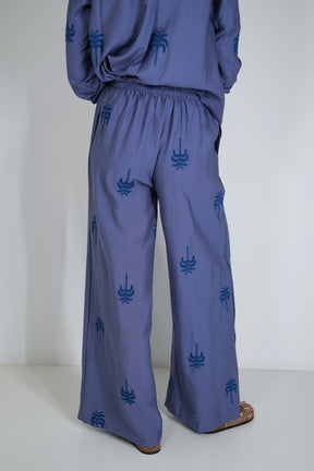 Blue Palm Pant