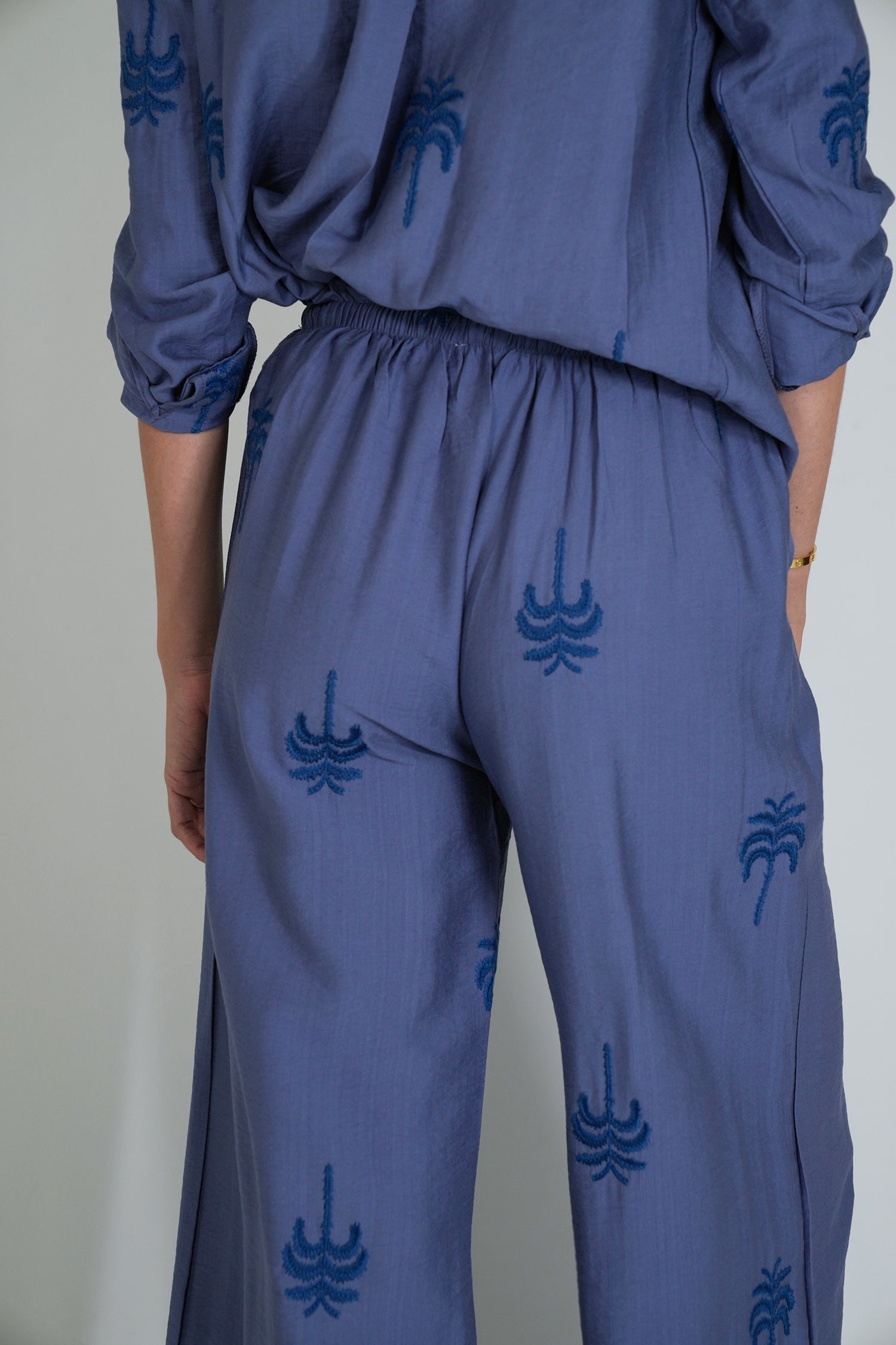 Blue Palm Pant