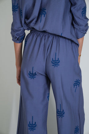 Blue Palm Pant