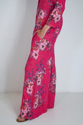 Cerise Meagan Linen Pant