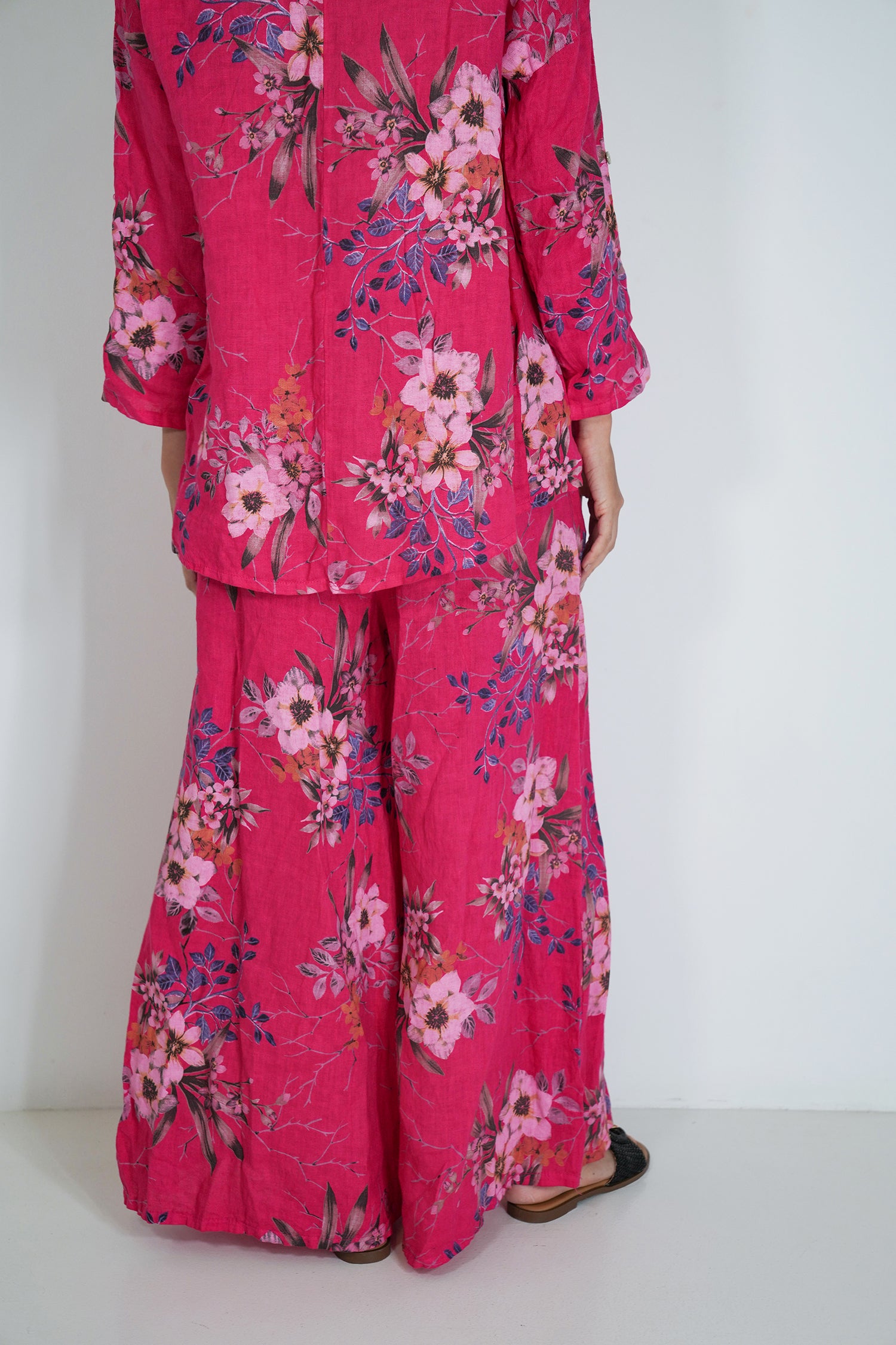 Cerise Meagan Linen Pant