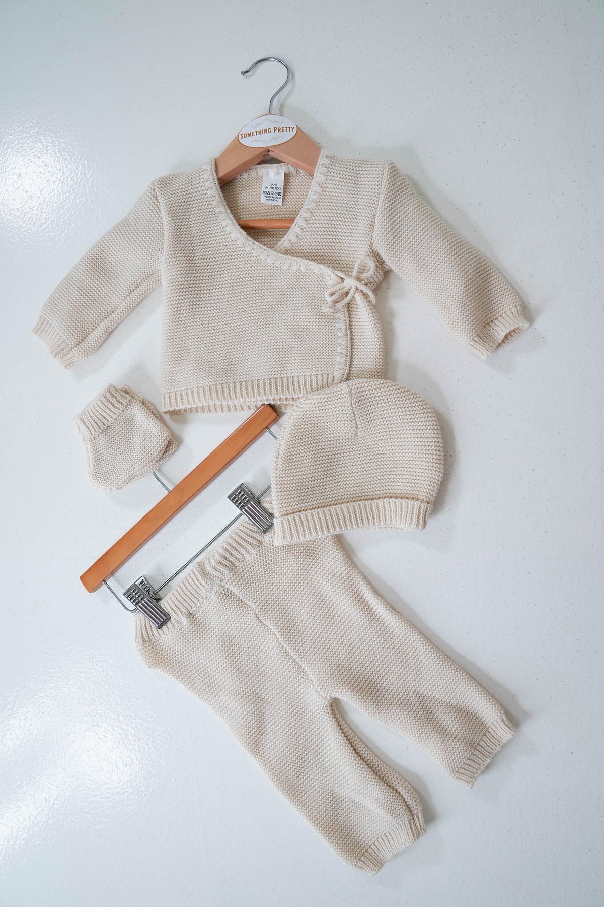 Cream Wrap Knit Set