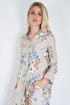 Cream Meagan Linen Shirt
