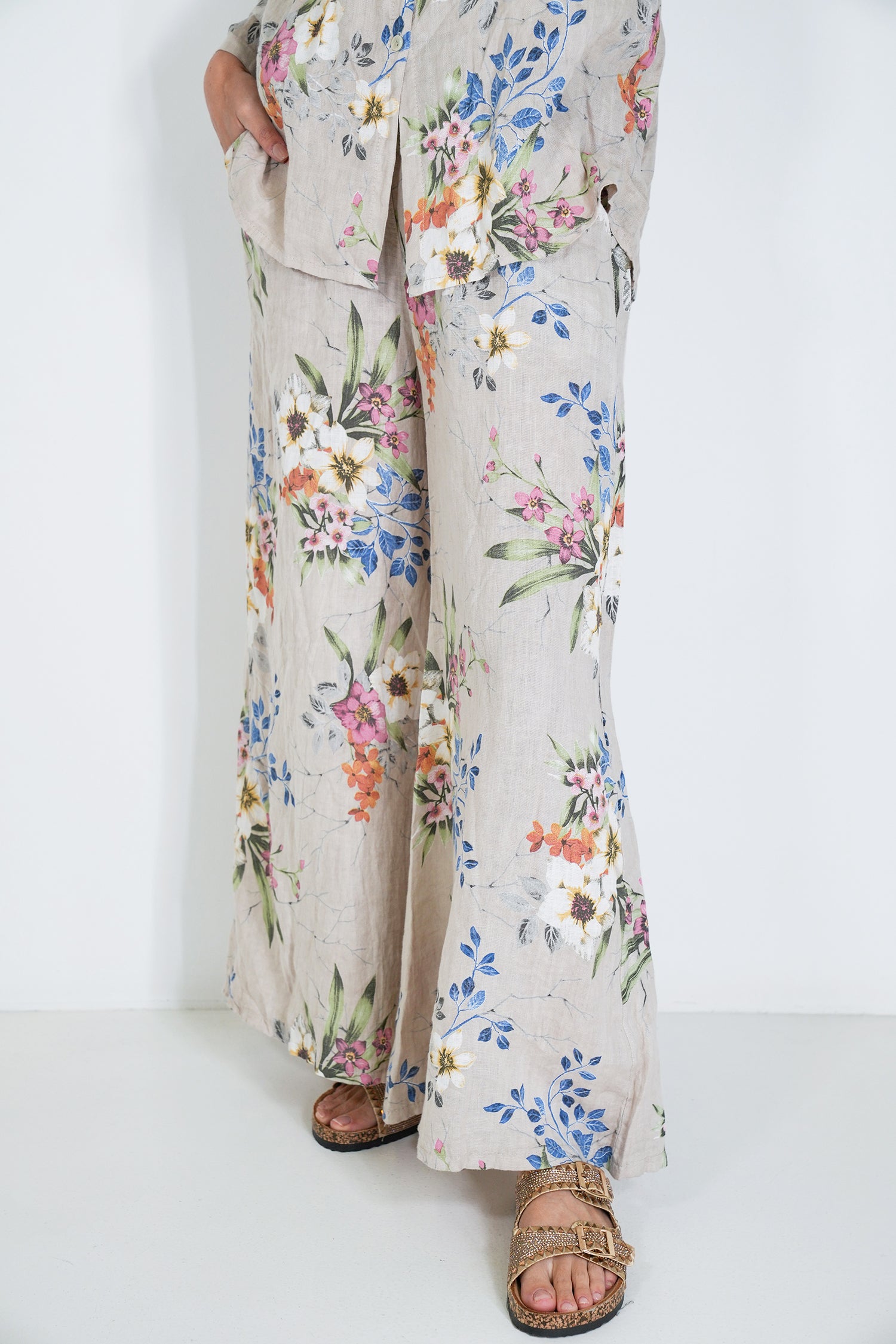 Cream Meagan Linen Pant