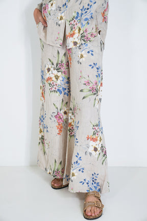 Cream Meagan Linen Pant
