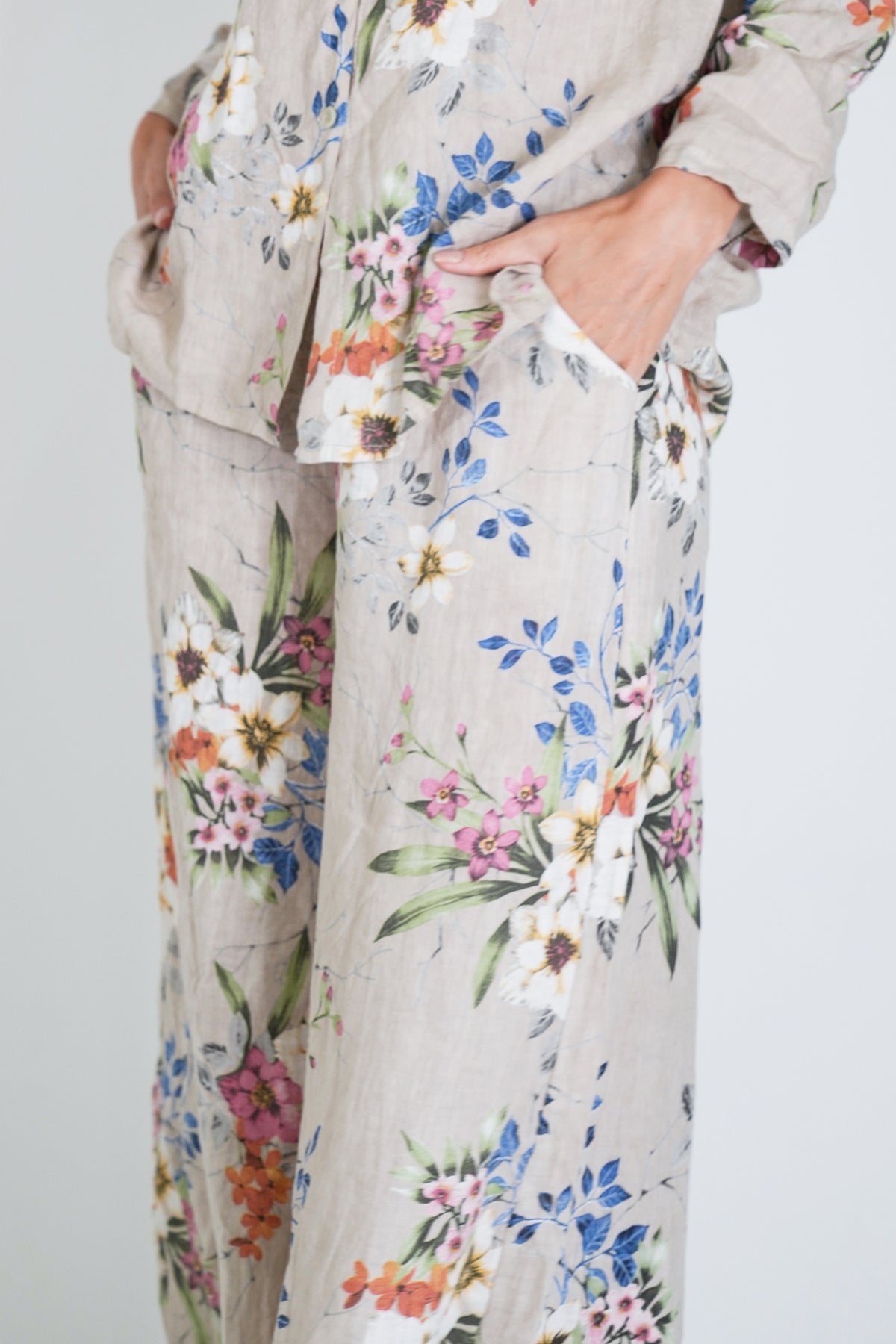 Cream Meagan Linen Pant