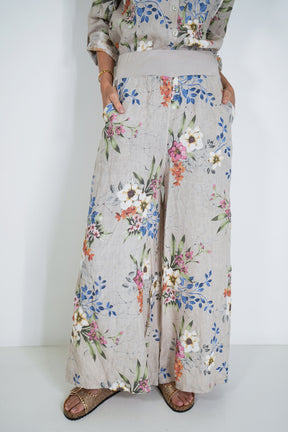 Cream Meagan Linen Pant