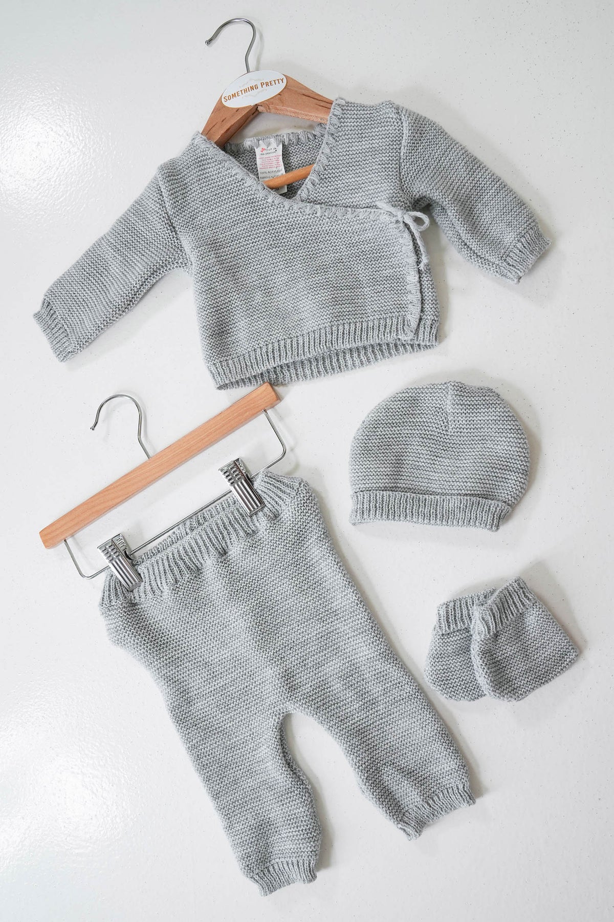 Grey Wrap Knit Set