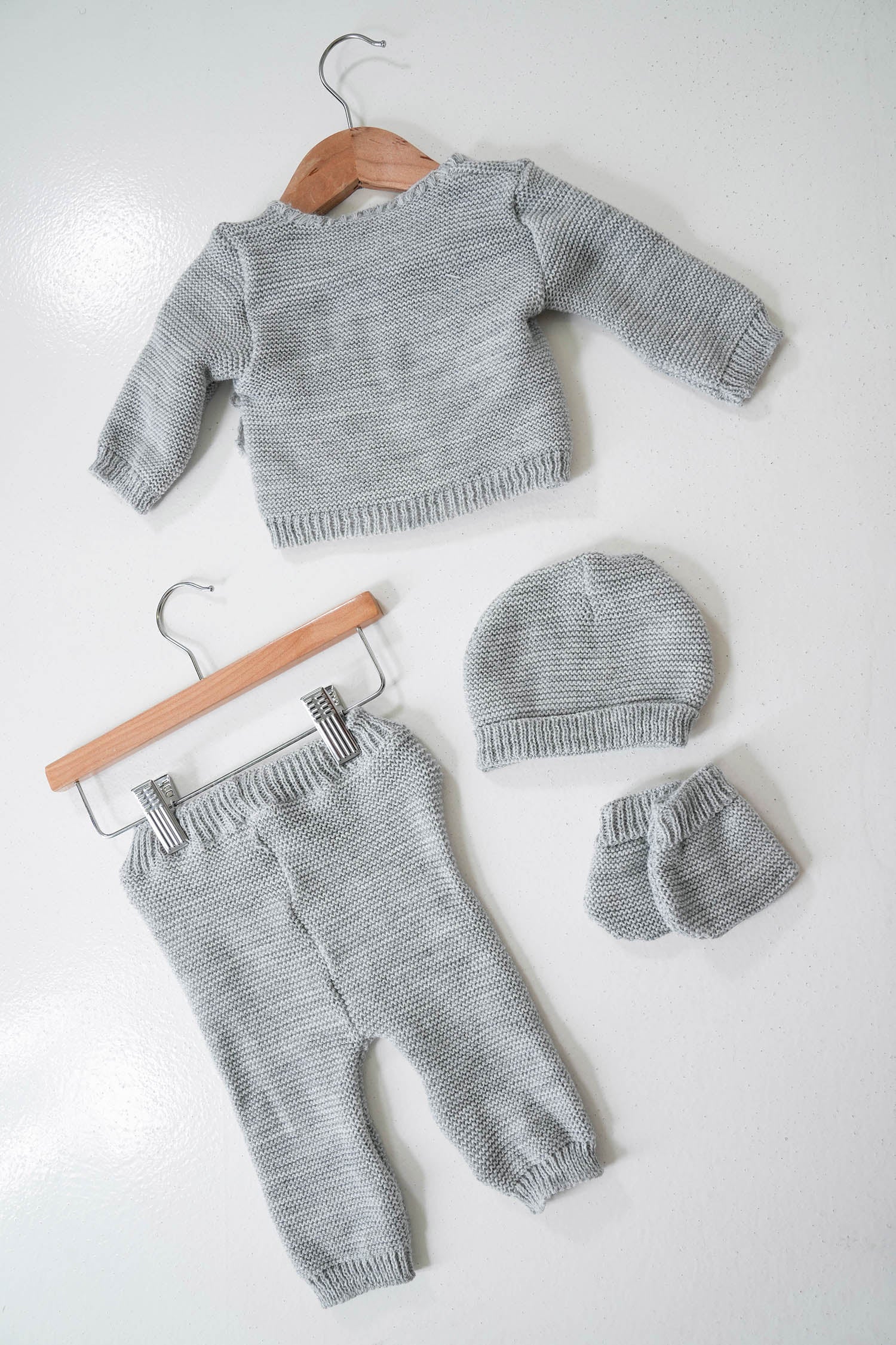 Grey Wrap Knit Set