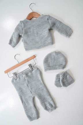 Grey Wrap Knit Set