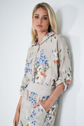 Cream Meagan Linen Shirt