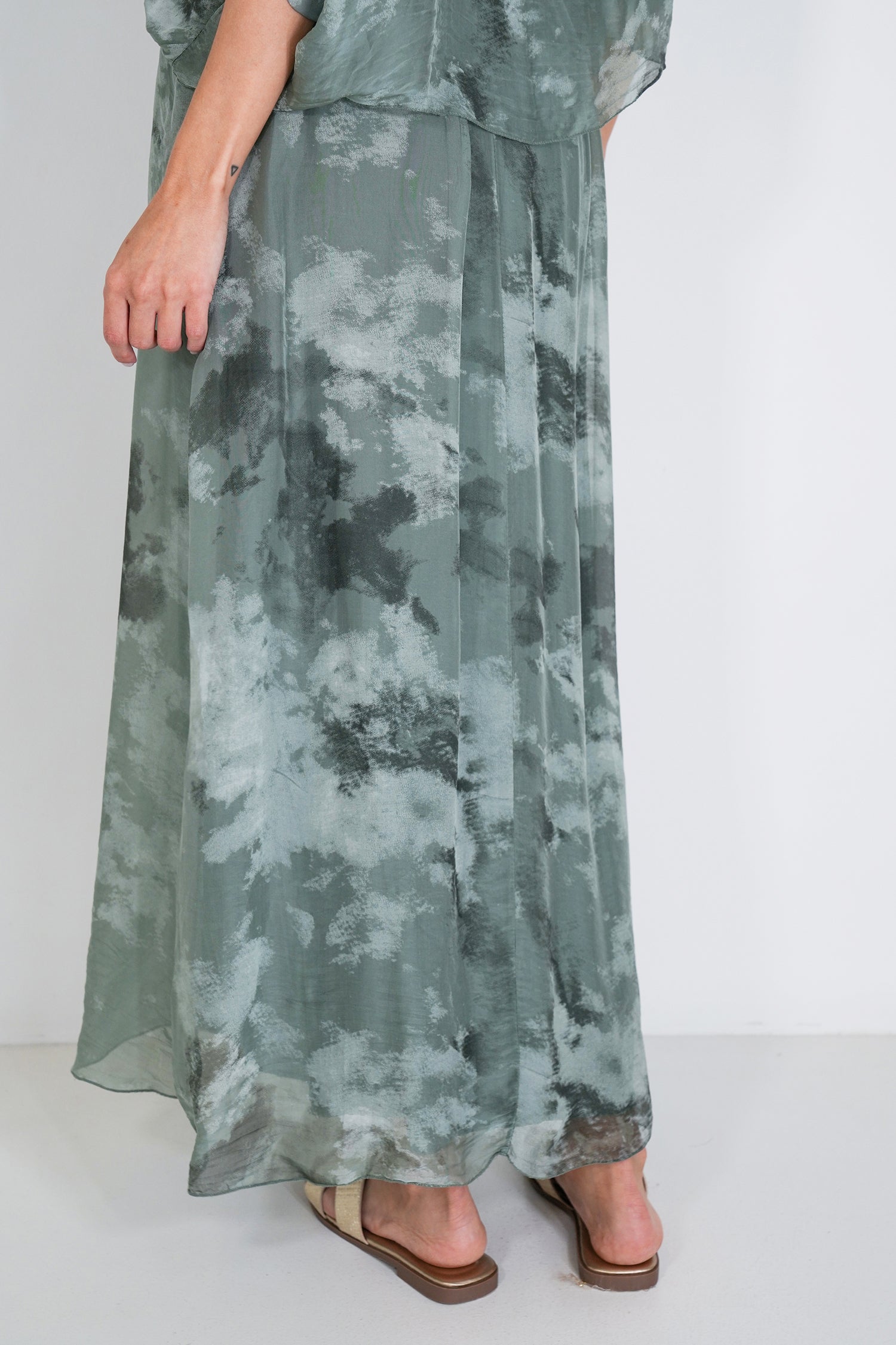 Olive Grace Silk Dress