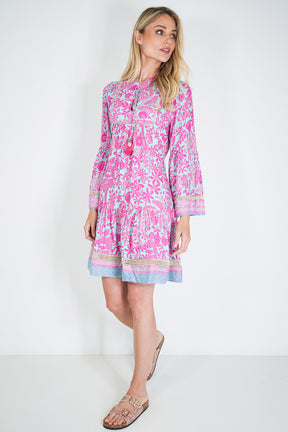 Pink and Turquoise Ekta Tunic