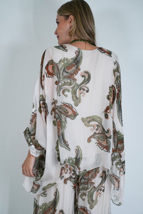 Olive Mary Silk Poncho