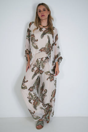 Olive Mary Silk Harem Pant