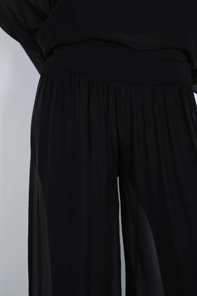 Black Silk Harem Pant