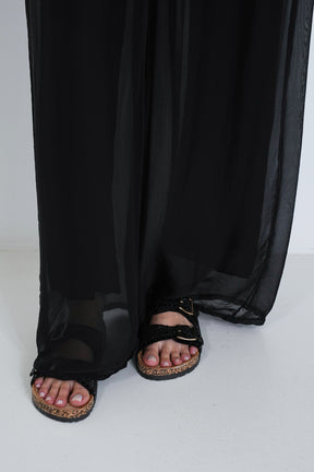 Black Silk Harem Pant