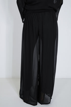 Black Silk Harem Pant