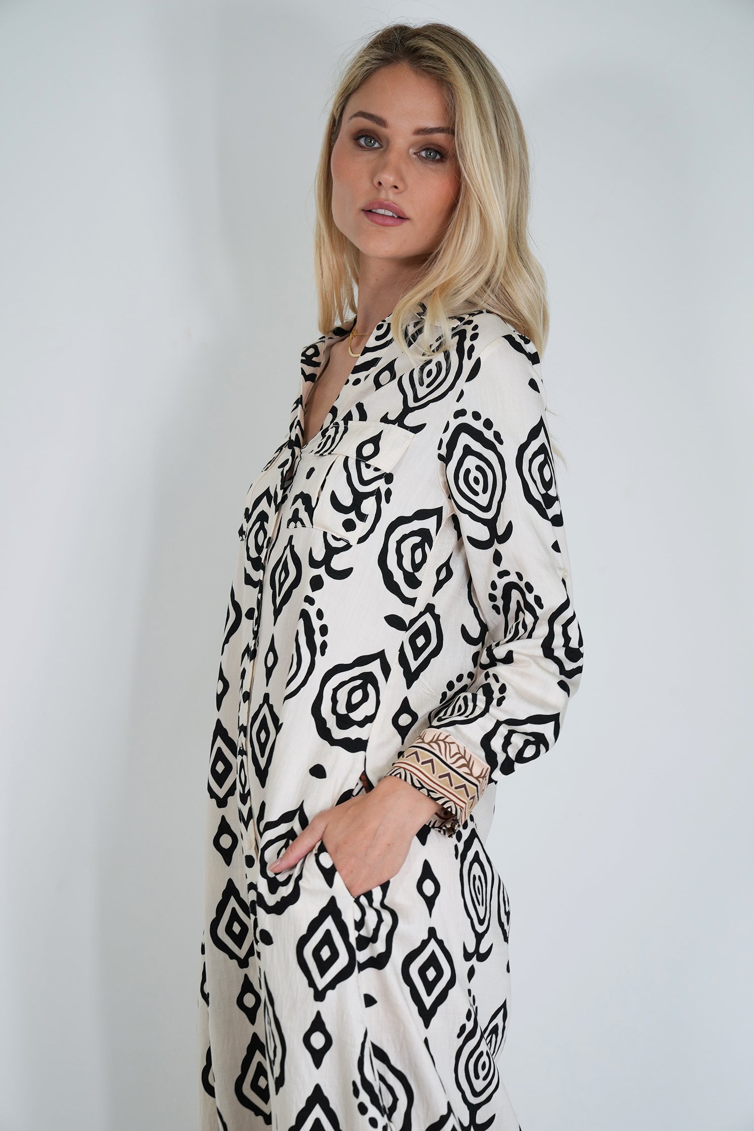 Black Hannah Shirt Dress