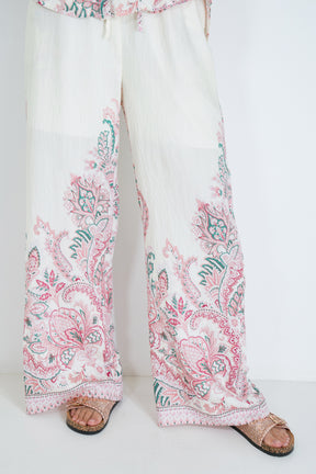 Cream and Blush Zerene Pant