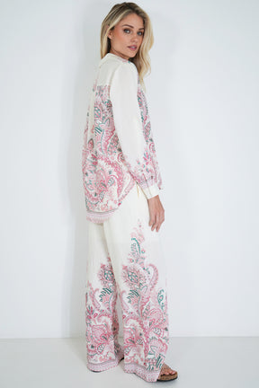 Cream and Blush Zerene Pant