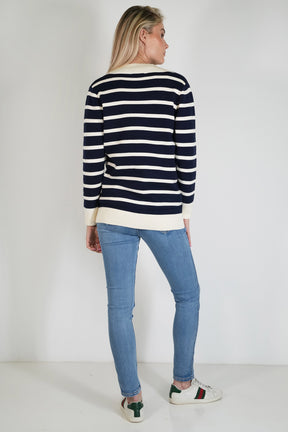 Cream and Black Angela Cardigan