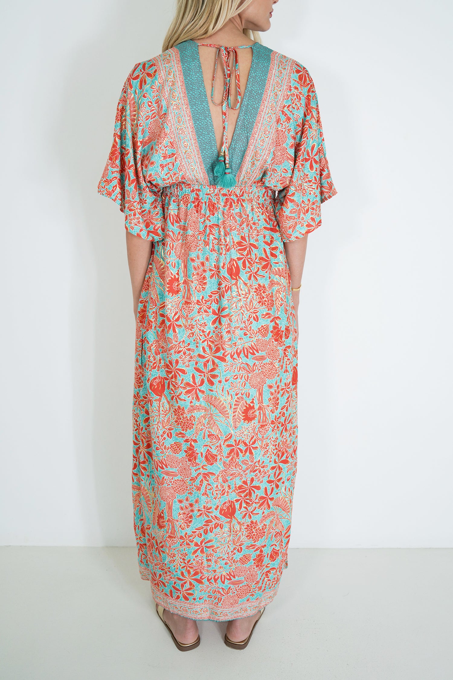 Orange and Turquoise Resort Dress