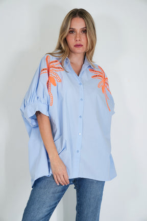 Blue Riviera Long Shirt