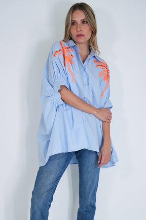 Blue Riviera Long Shirt