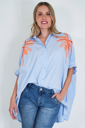 Blue Riviera Long Shirt
