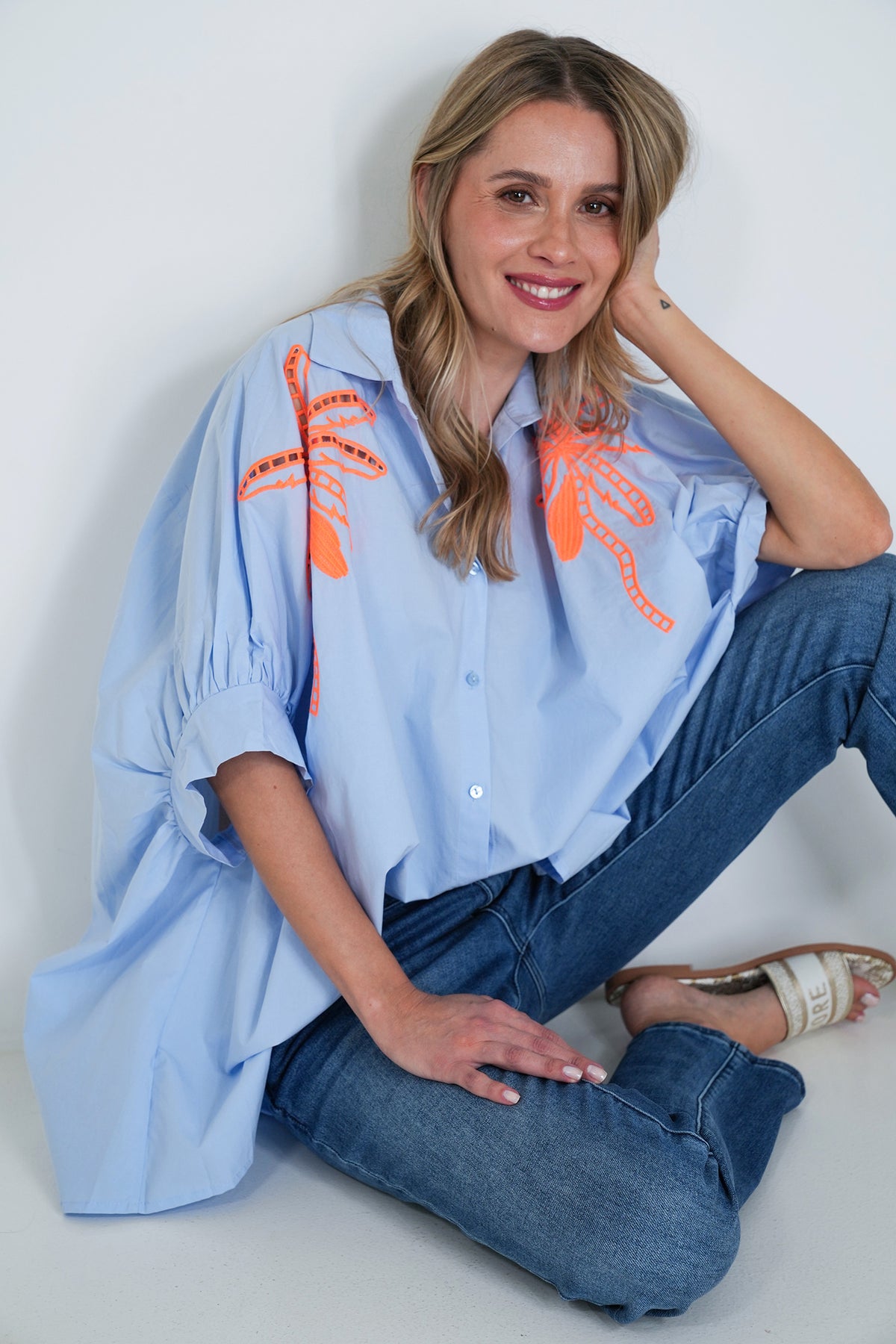 Blue Riviera Long Shirt