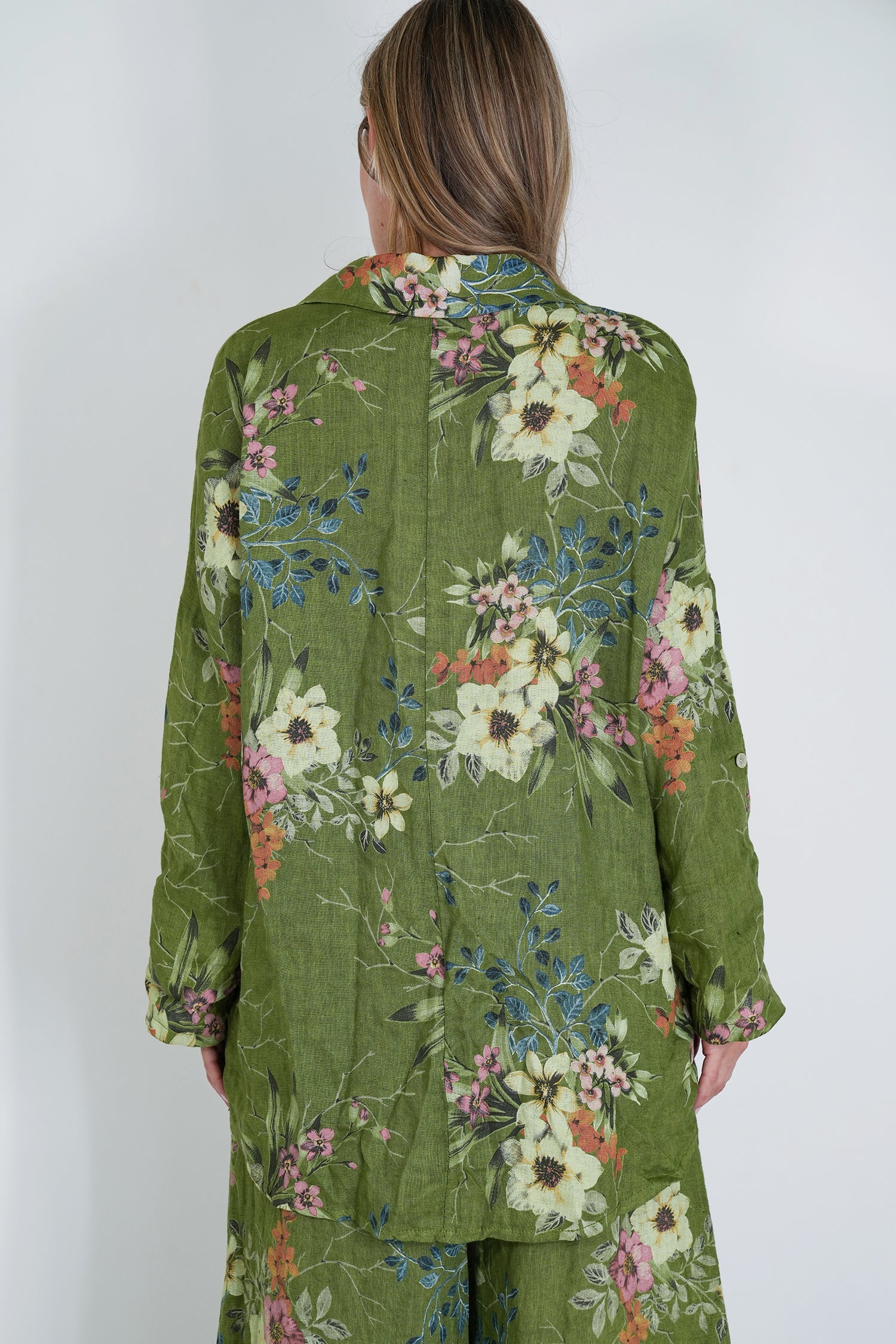 Green Meagan Linen Shirt