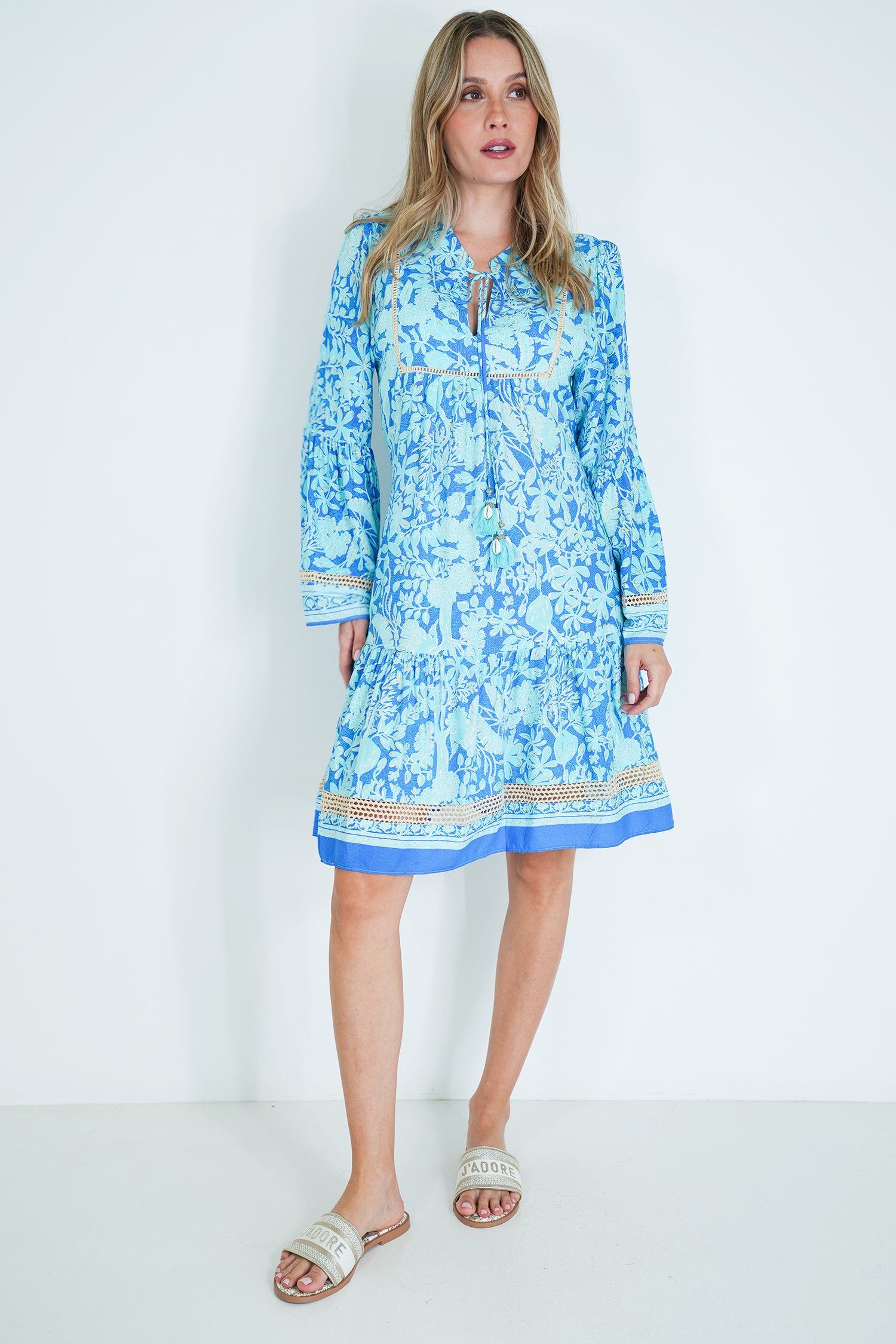 Cobalt and Turquoise Ekta Tunic