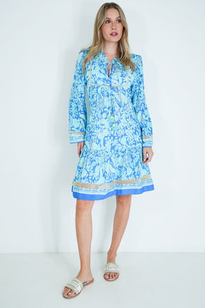 Cobalt and Turquoise Ekta Tunic