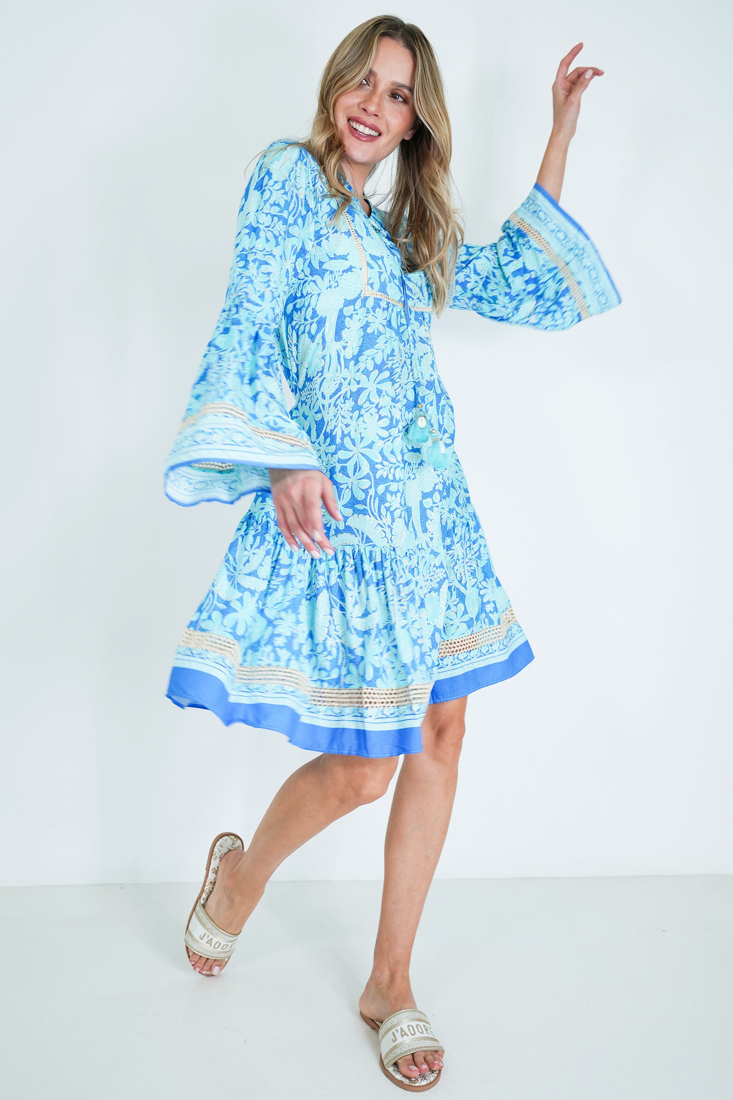 Cobalt and Turquoise Ekta Tunic